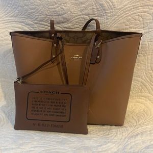 Coach Brown Canvas Tote